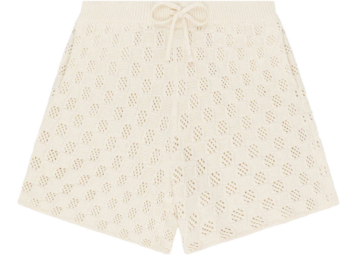Aime Leon Dore Checkered Knit Short Cream