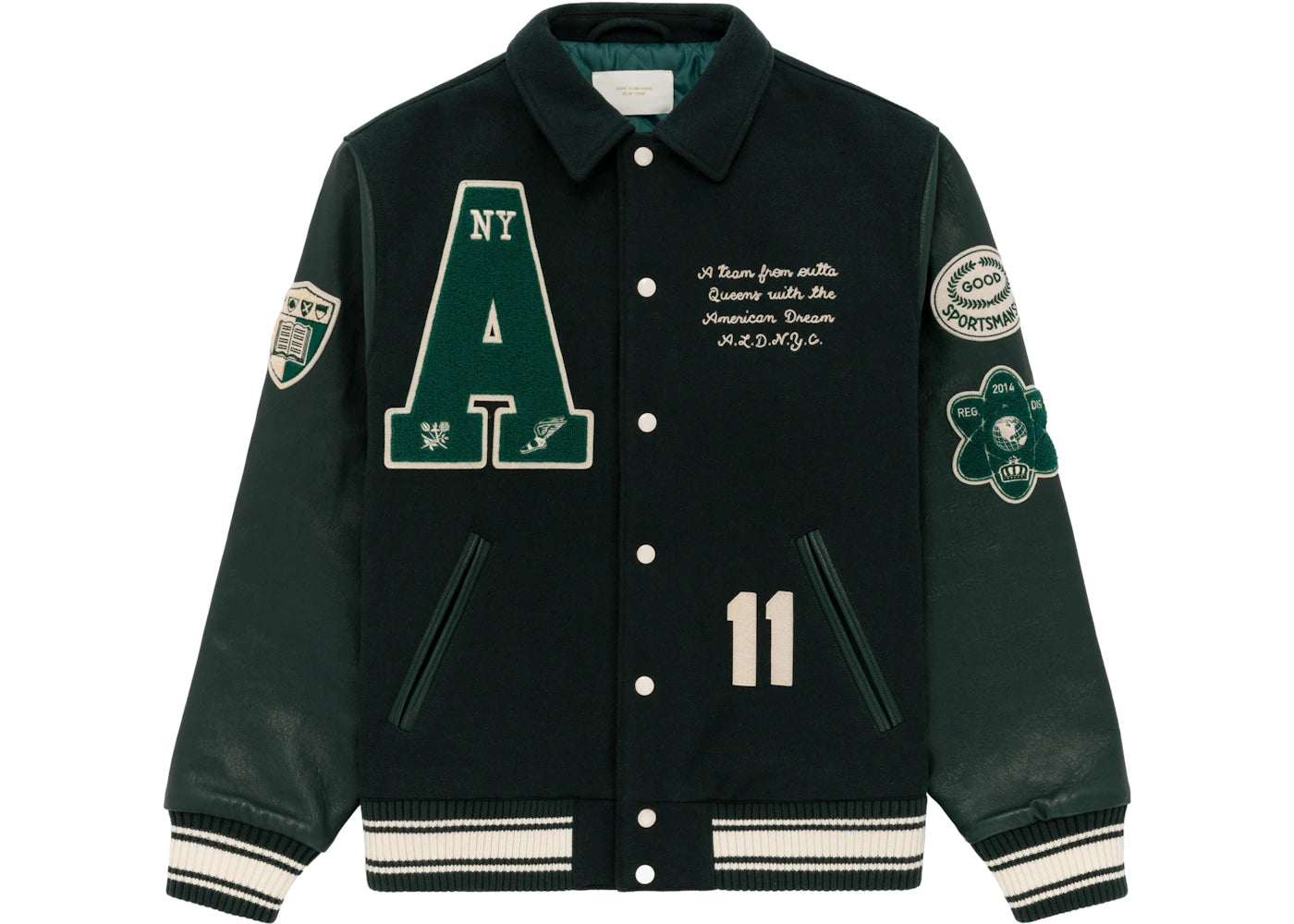 Aime Leon Dore Chess Club Varsity Jacket Green