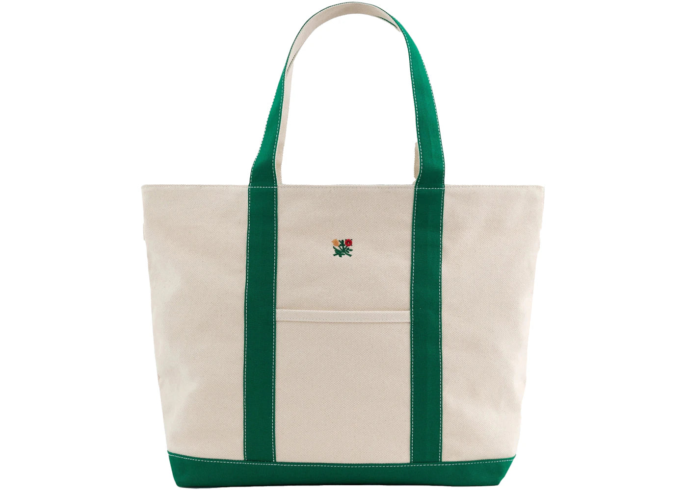 Aime Leon Dore Crest Contrast Tote Bag Cream/Green