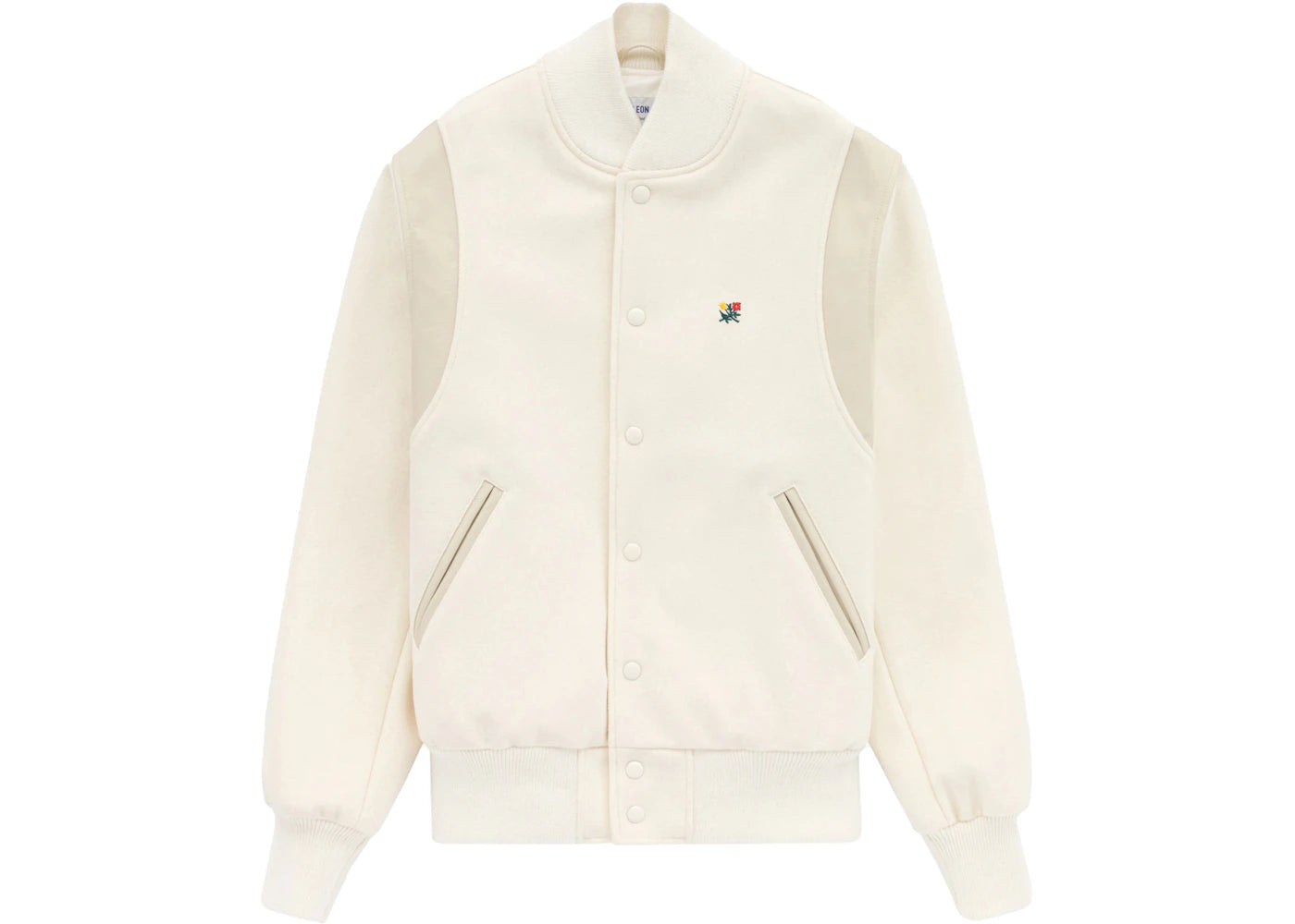 Aime Leon Dore Crest Varsity Jacket Cream