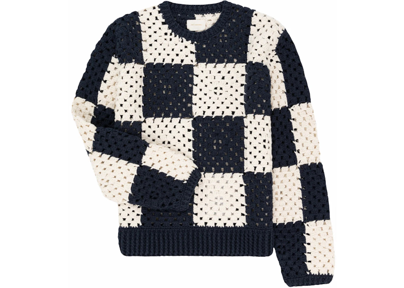 Aime Leon Dore Crochet Crewneck Navy/White