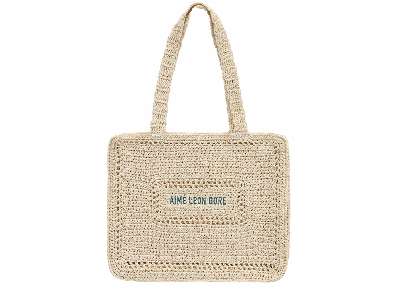 Aime Leon Dore Crochet Tote Bag Beige