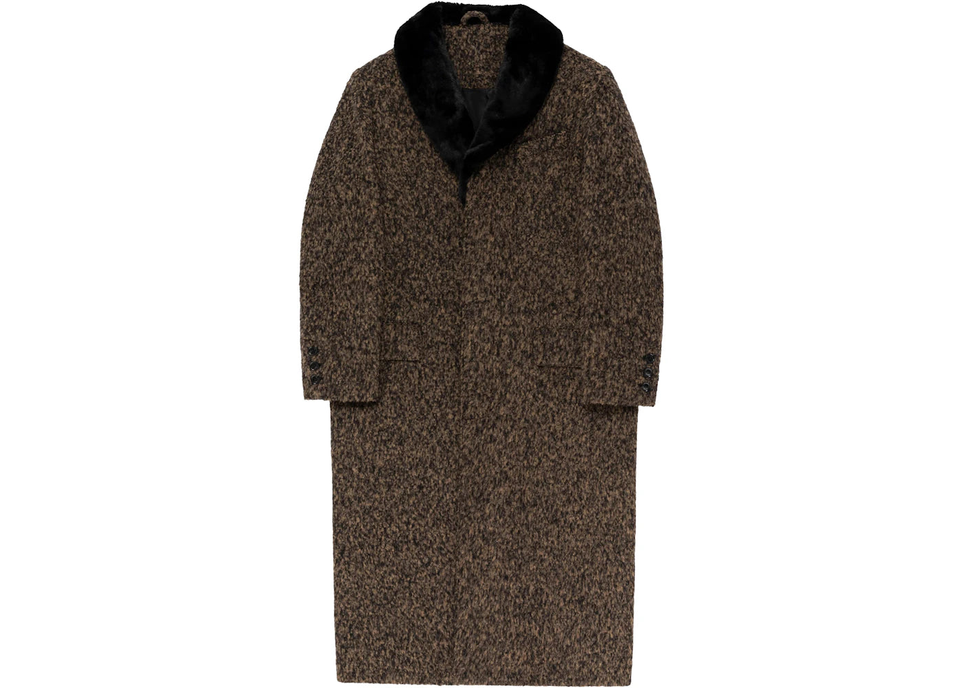 Aime Leon Dore Fur Collar Topcoat Black/Brown