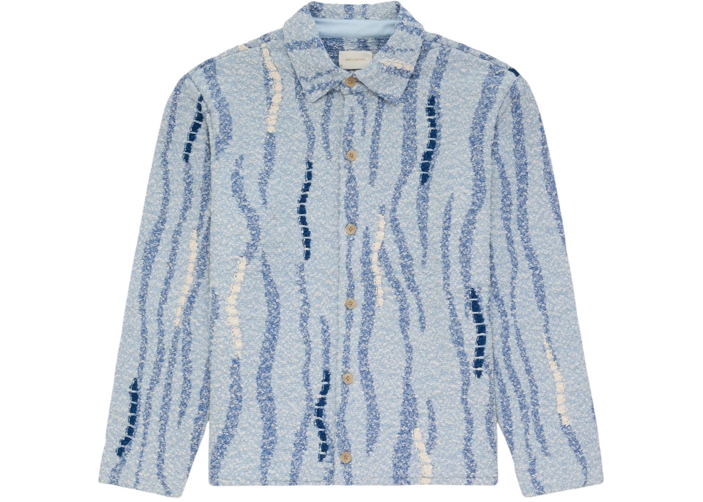 Aime Leon Dore Jacquard Knit Overshirt Blue