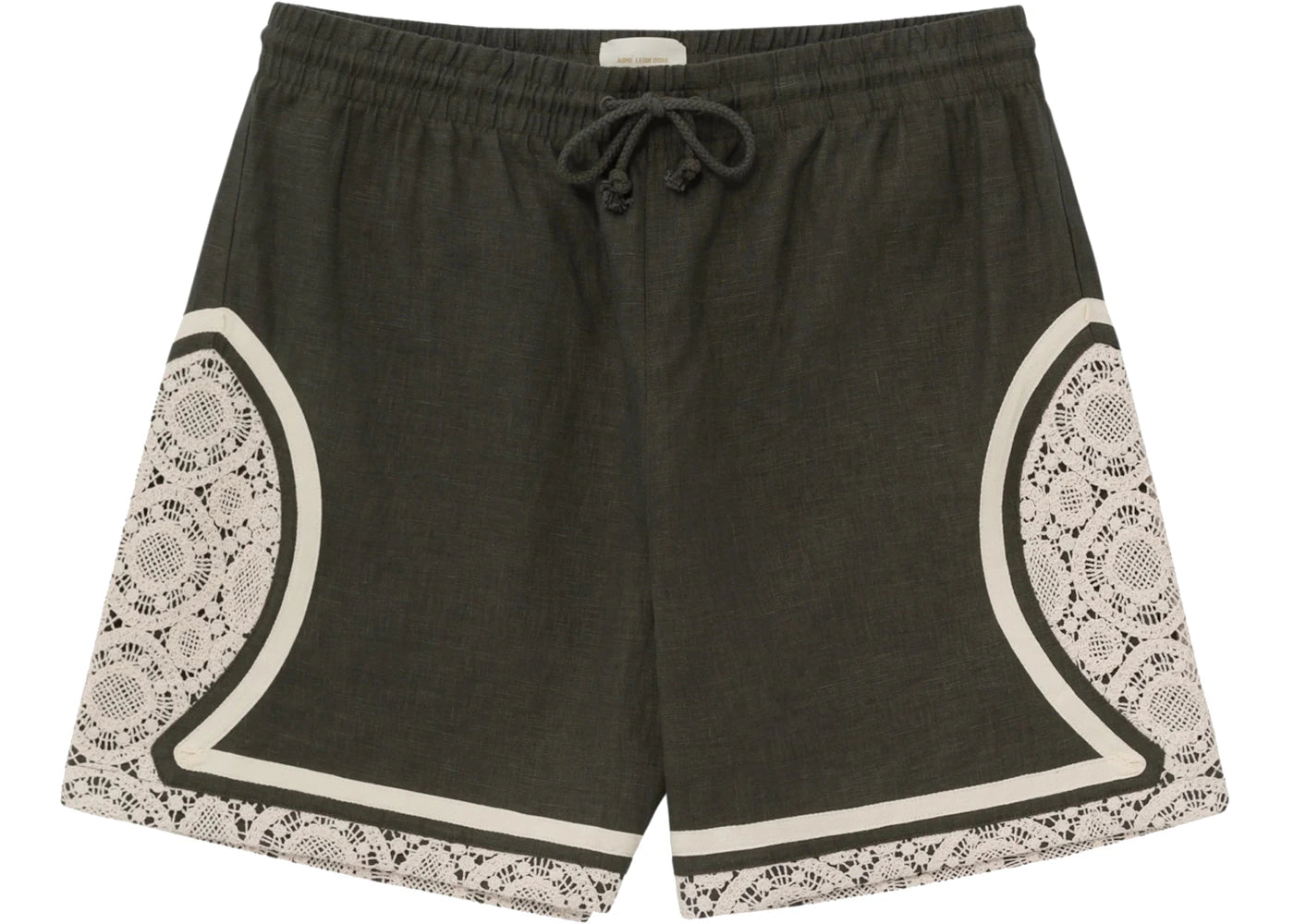 Aime Leon Dore Lace Linen Basketball Short Green