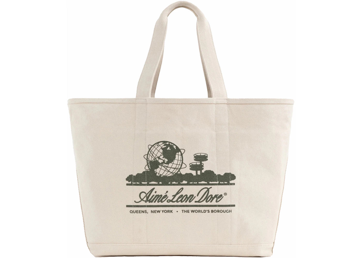 Aime Leon Dore Large Unisphere Tote Bag Cream/Green