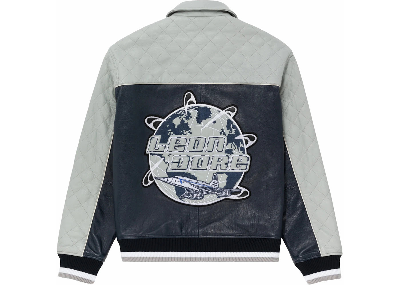 Aime Leon Dore Leather Aimé Concord Jacket Navy