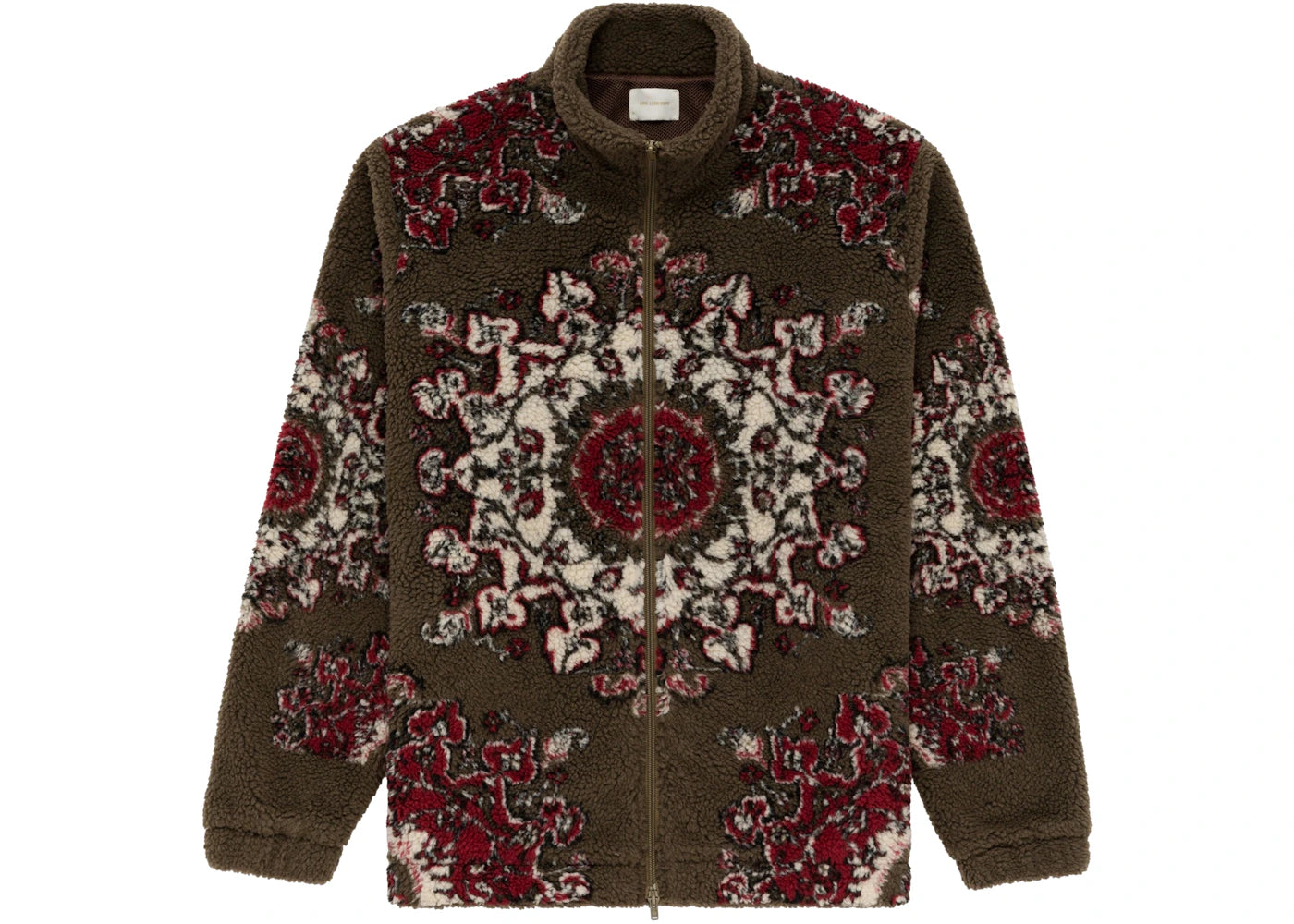 Aime Leon Dore Motif Fleece Zip-Up Jacket Olive
