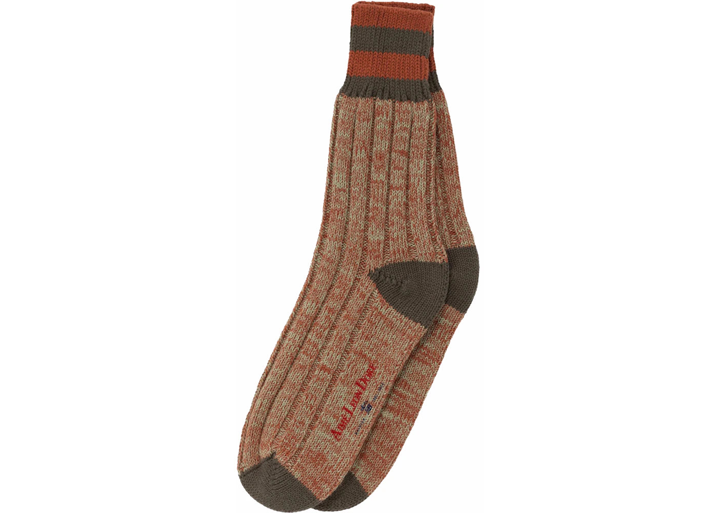 Aime Leon Dore New Balance Striped Boot Sock Brown