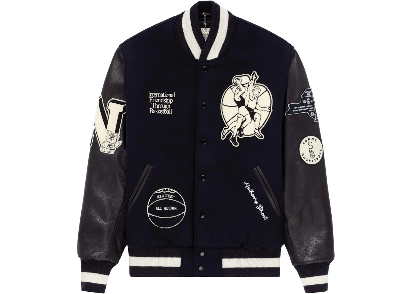 Aime Leon Dore x New Balance Varsity Jacket Navy