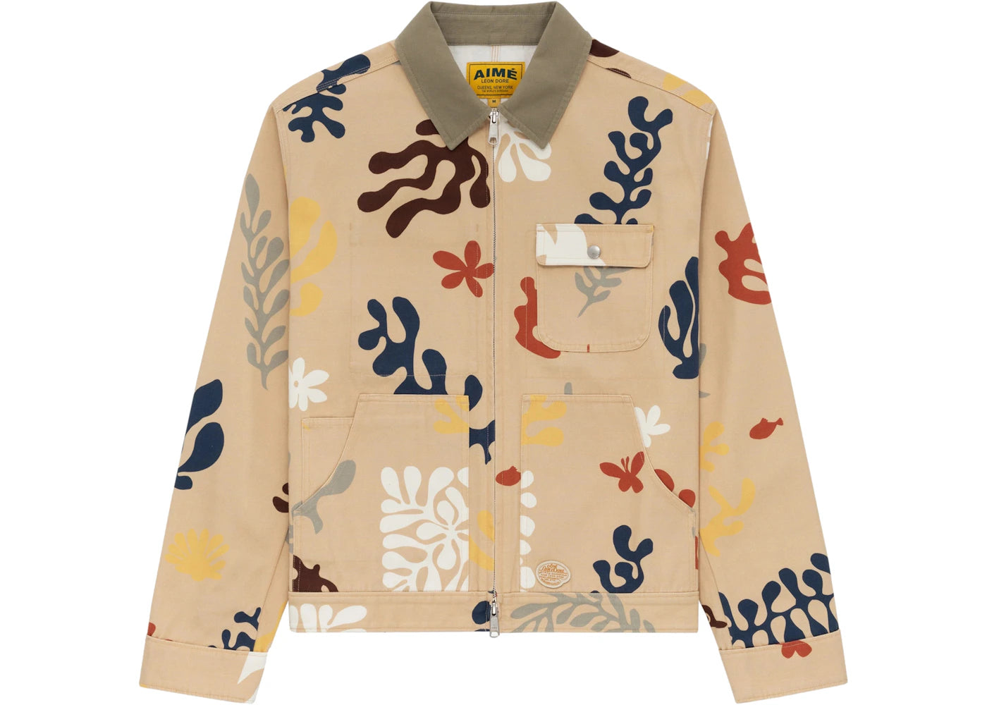 Aime Leon Dore Printed Cutout Workwear Jacket Tan