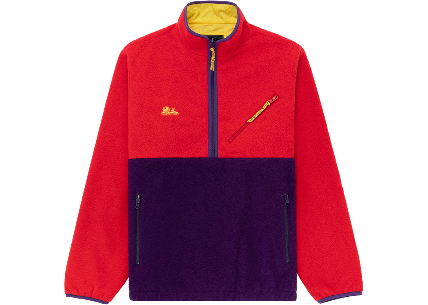 Aime Leon Dore Reversible Fleece Jacket Red/Yellow