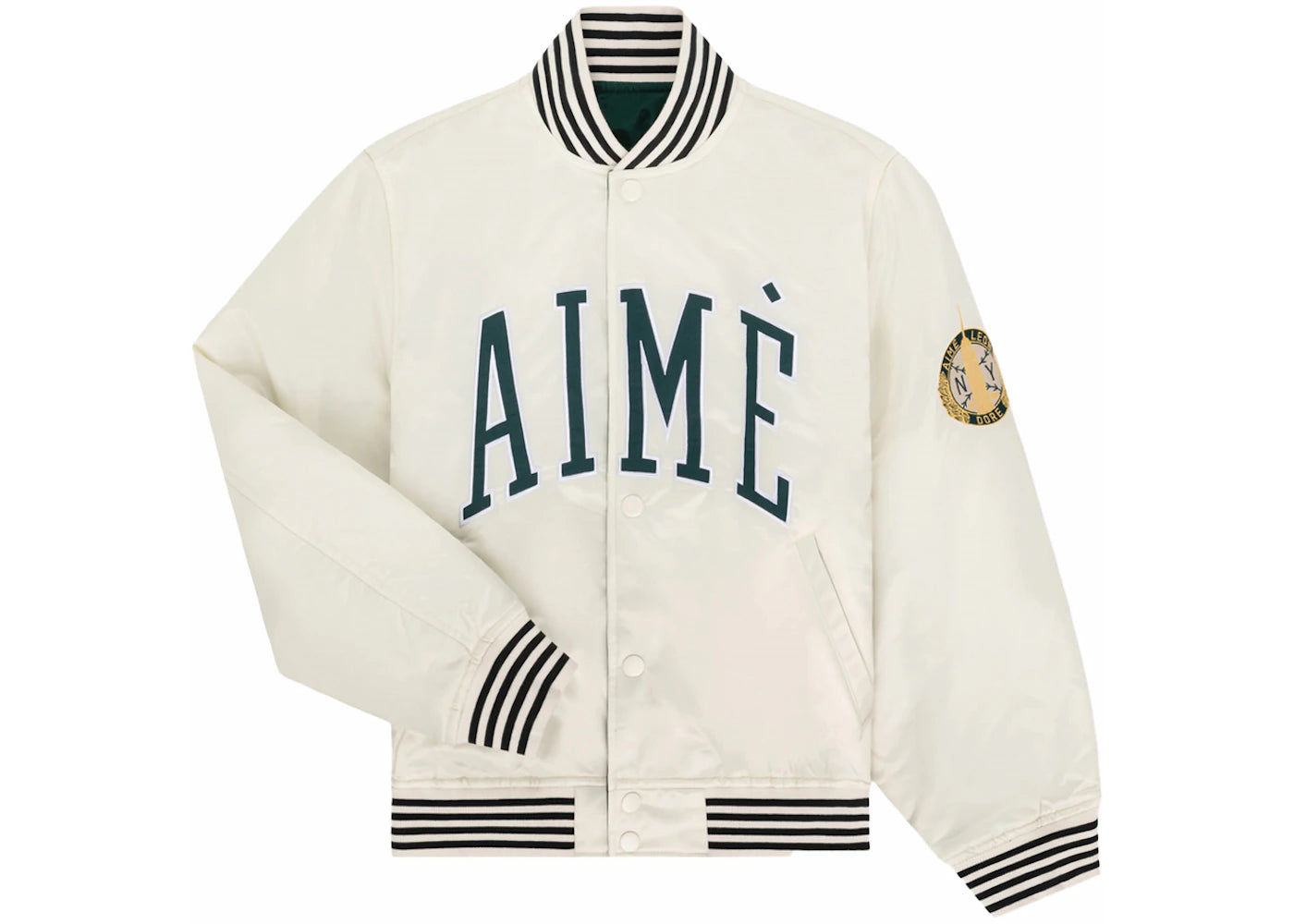 Aime Leon Dore Reversible Varsity Jacket Cream/Green