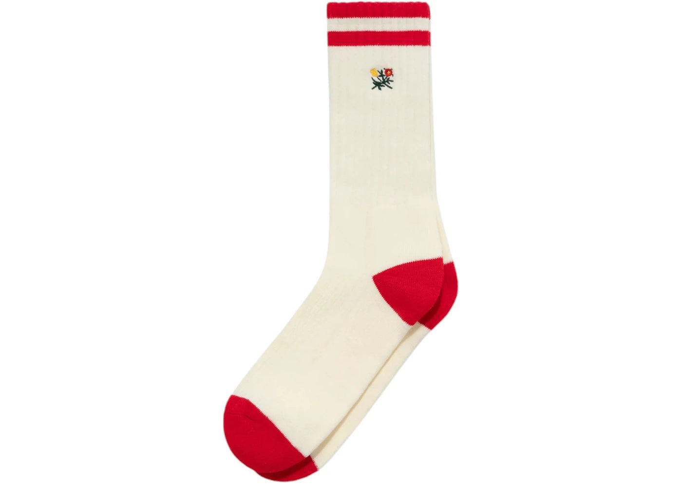 Aime Leon Dore Striped Crest Sock Cream/Red