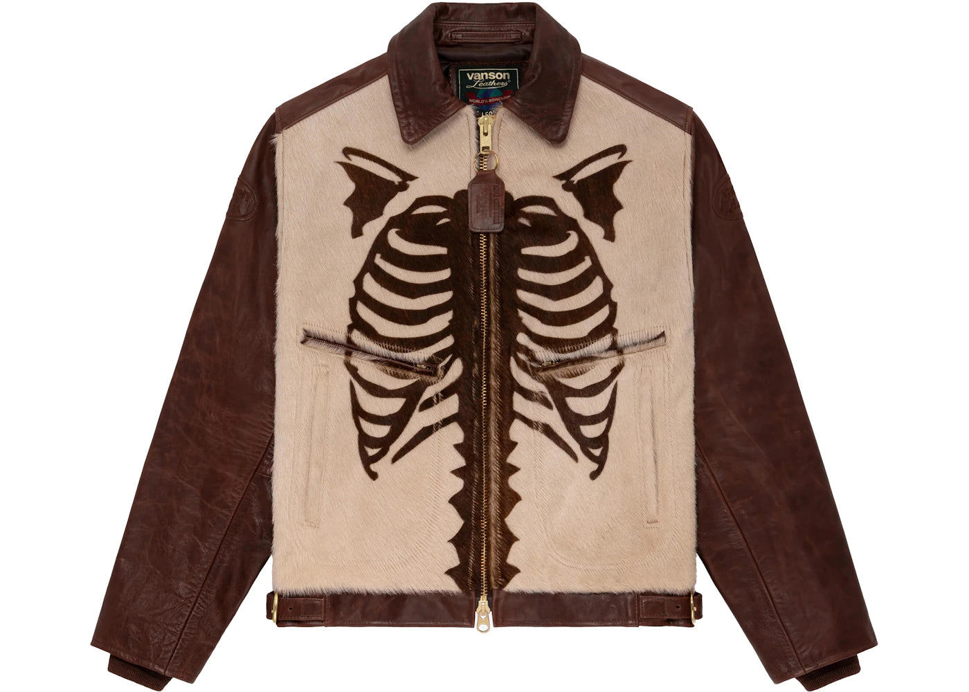 Aime Leon Dore Vanson Pony Hair Bones Jacket Brown