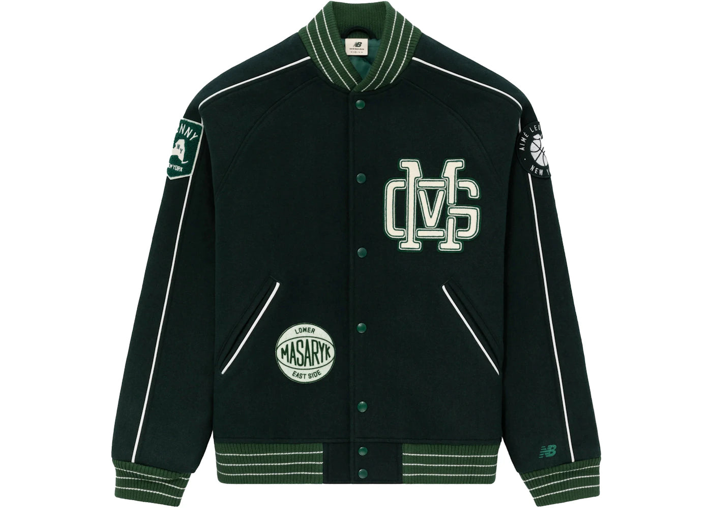 Aime Leon Dore x New Balance SONNY NY Varsity Jacket Green