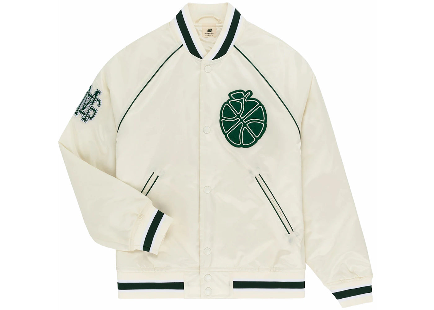 Aime Leon Dore x New Balance Sonny NY Satin Team Jacket Cream