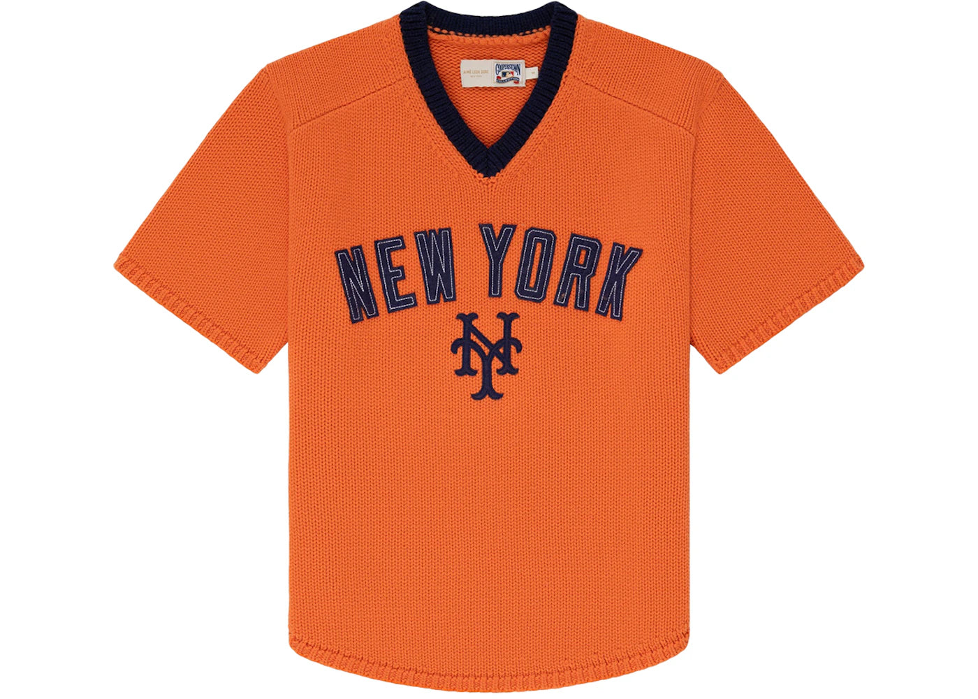 Aime Leon Dore x New York Mets Short-Sleeve Knit Sweater Orange