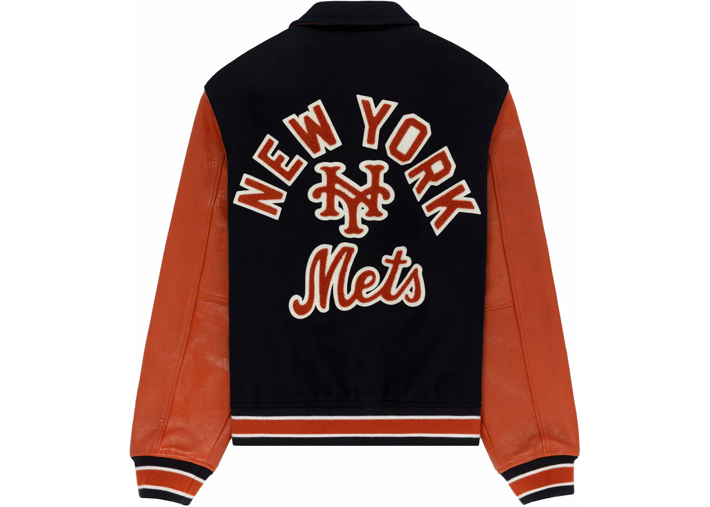 Aime Leon Dore x New York Mets Varsity Jacket Navy/Orange