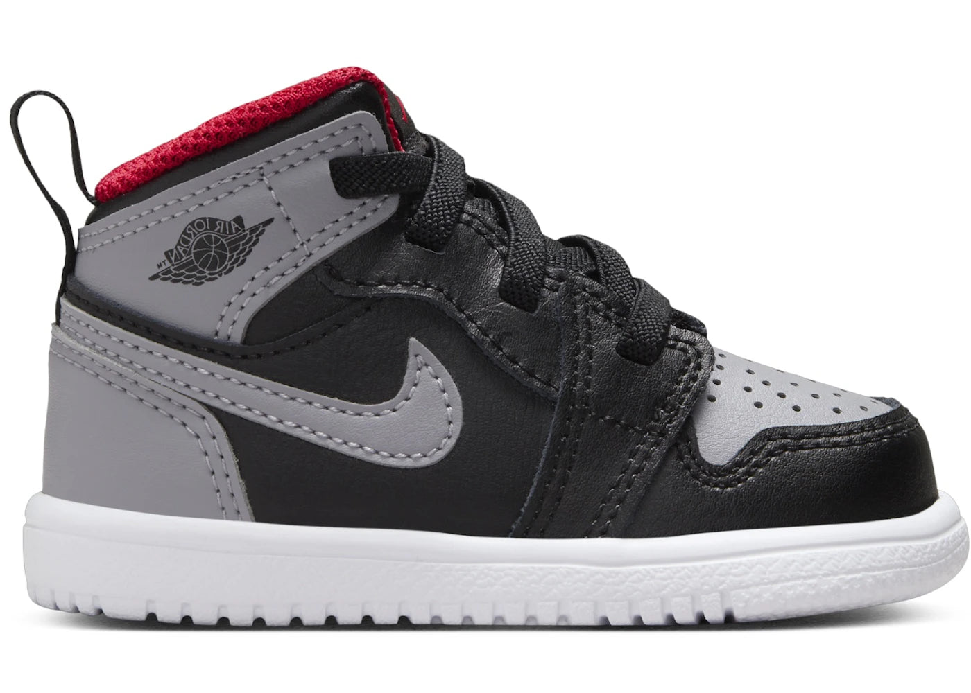 Jordan 1 Mid ALT Black Fire Red White Cement Grey (TD)