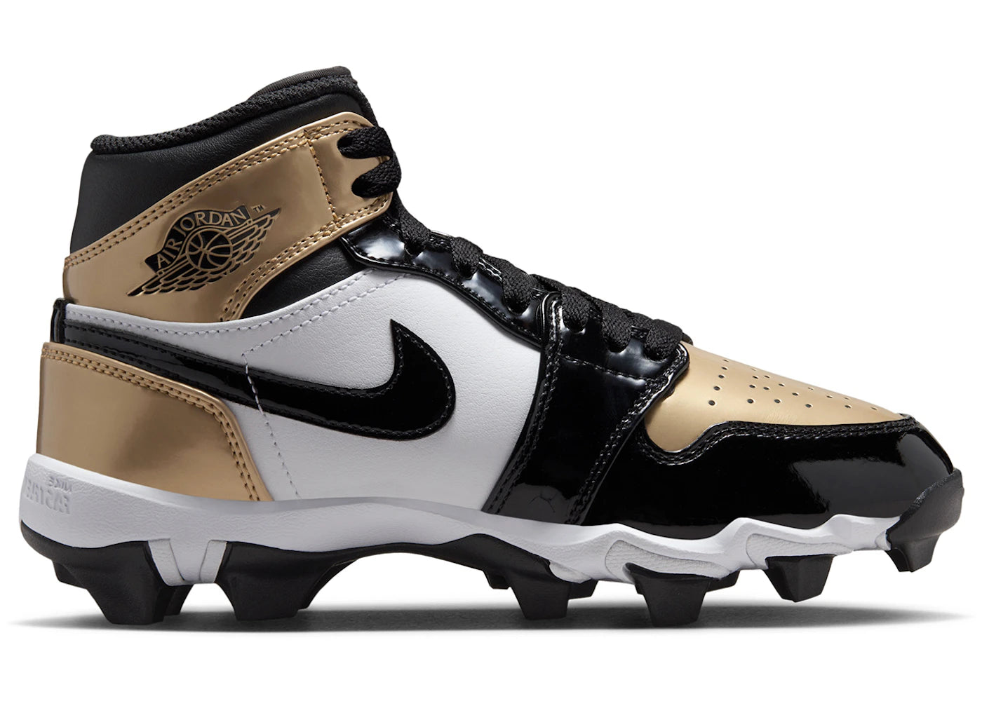 Jordan Side Jordan 1 Mid Cleat Patent Gold Toe (GS) – Side Kicks