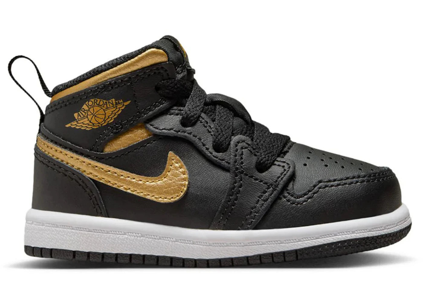 Jordan 1 Mid Metallic Gold Black (TD)