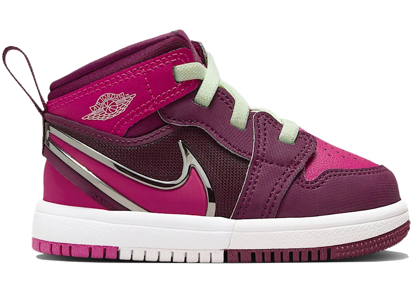 Jordan 1 Mid RM EasyOn Bordeaux White Volt Tint Active Pink (TD)