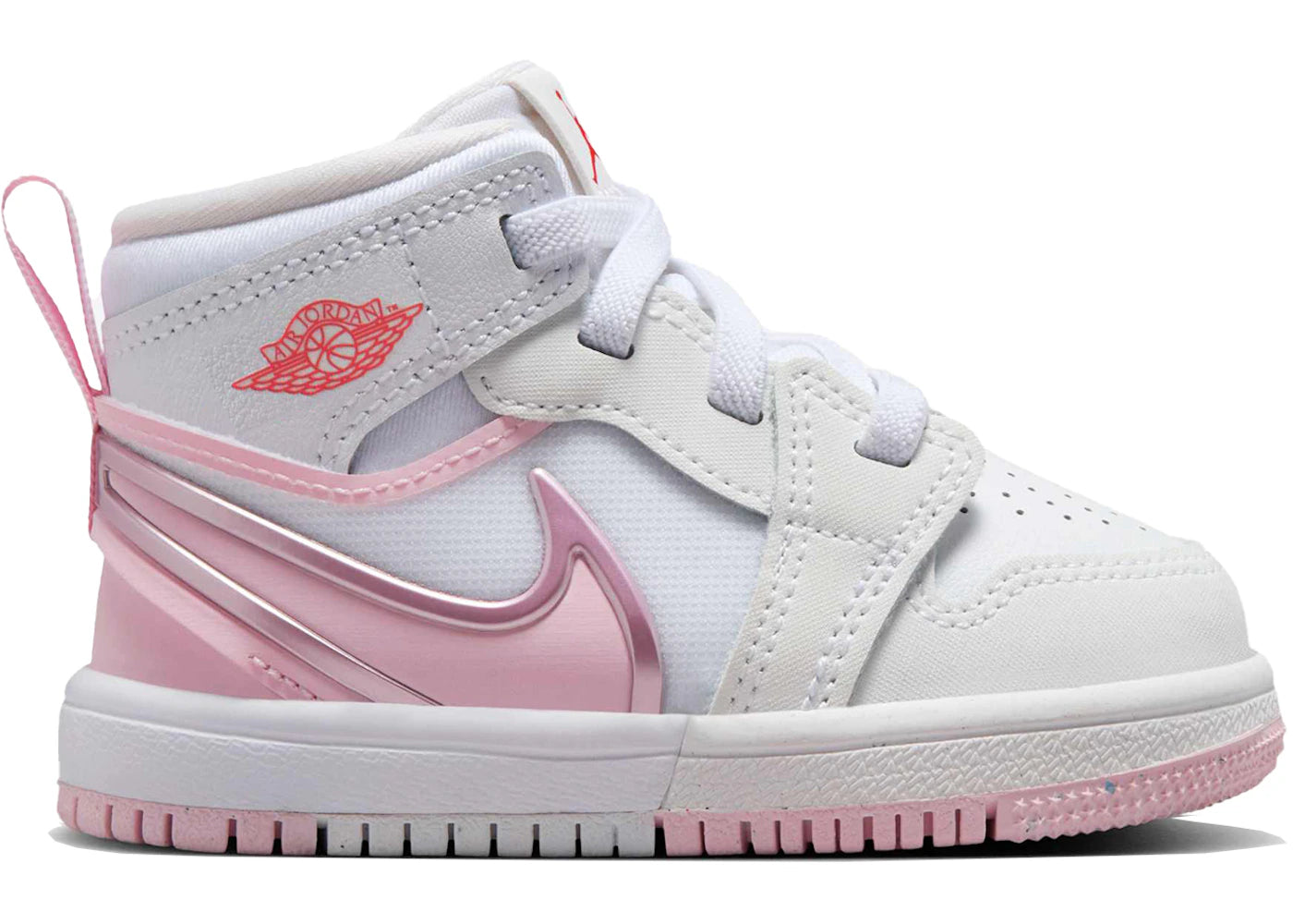 Jordan 1 Mid RM EasyOn White Fire Red Pink Foam (TD)