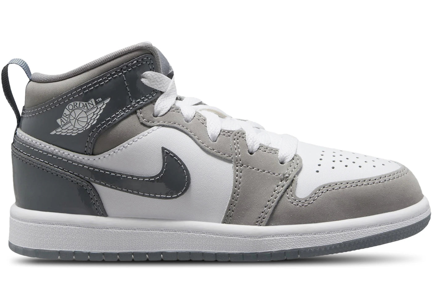 Jordan 1 Mid SE White Medium Grey Cool Grey (PS)