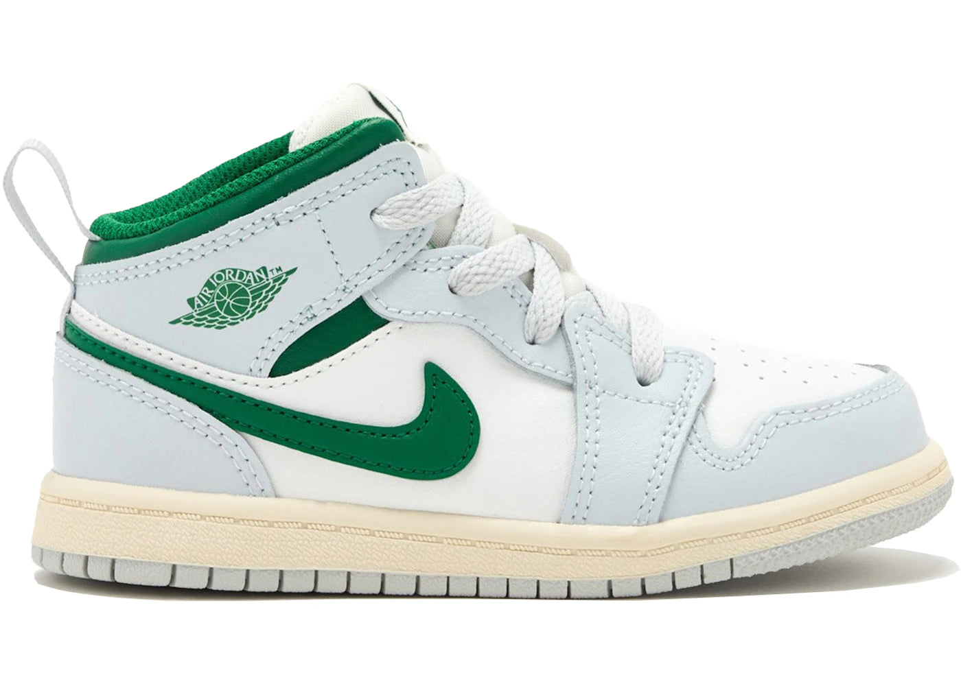 Jordan 1 Mid Summit White Pure Platinum Sail Pine Green (TD)