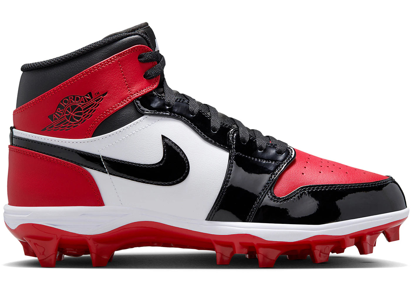 Jordan 1 Mid TD Cleat Bred Toe