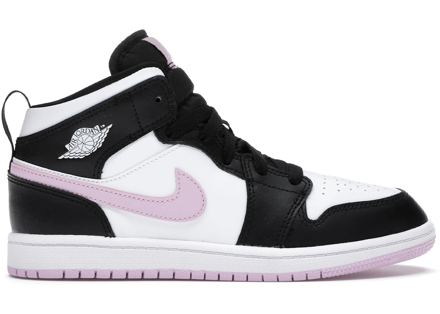 Jordan 1 Mid White Black Light Arctic Pink (PS)