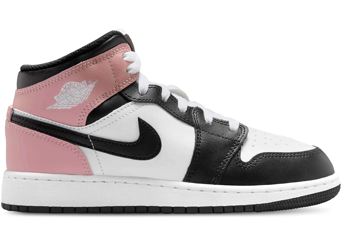 Jordan 1 Mid White Rust Pink Black (GS)