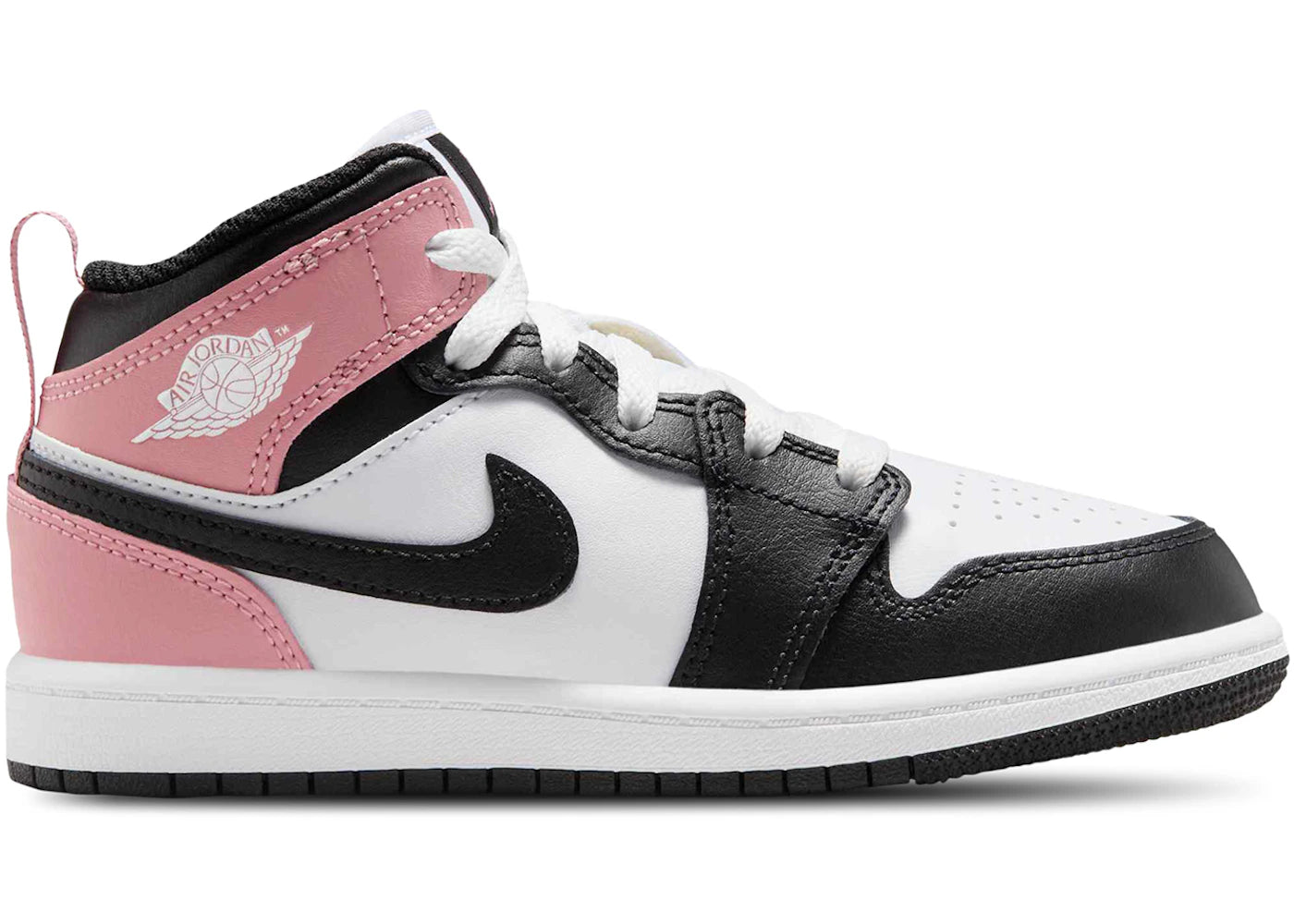 Jordan 1 Mid White Rust Pink Black (PS)