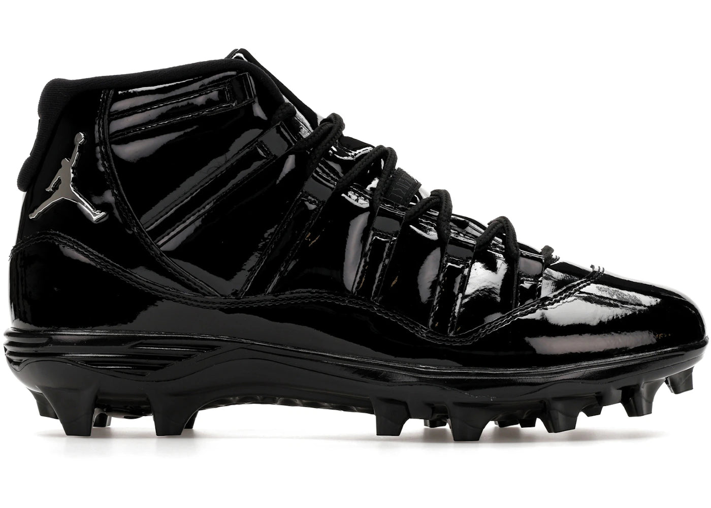 Jordan 11 Mid TD Cleat Patent Black