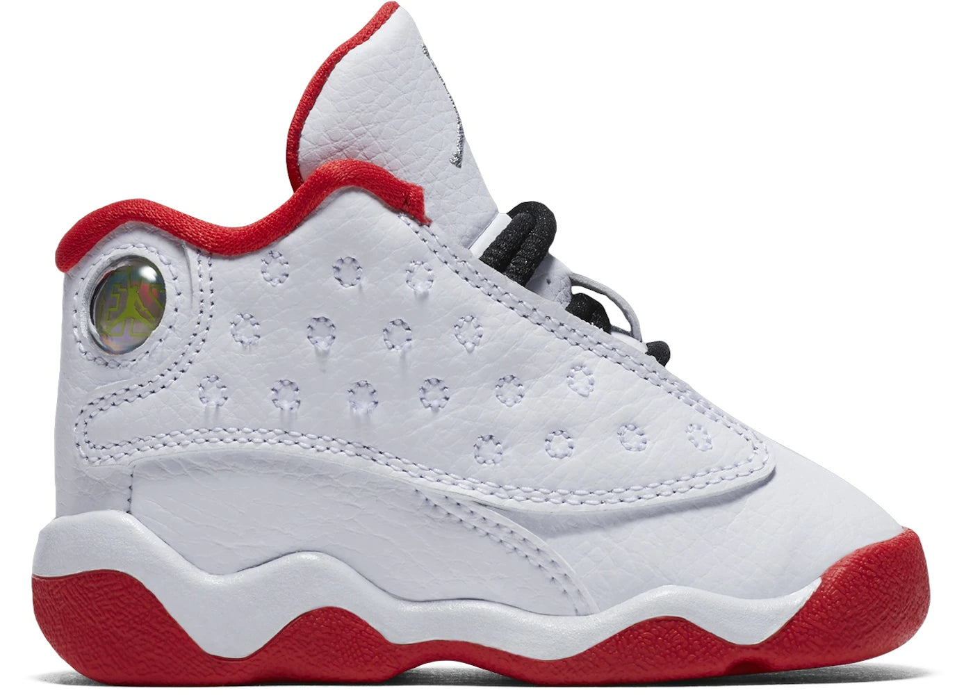 Jordan 13 Retro White University Red Black Metal Silver (TD)