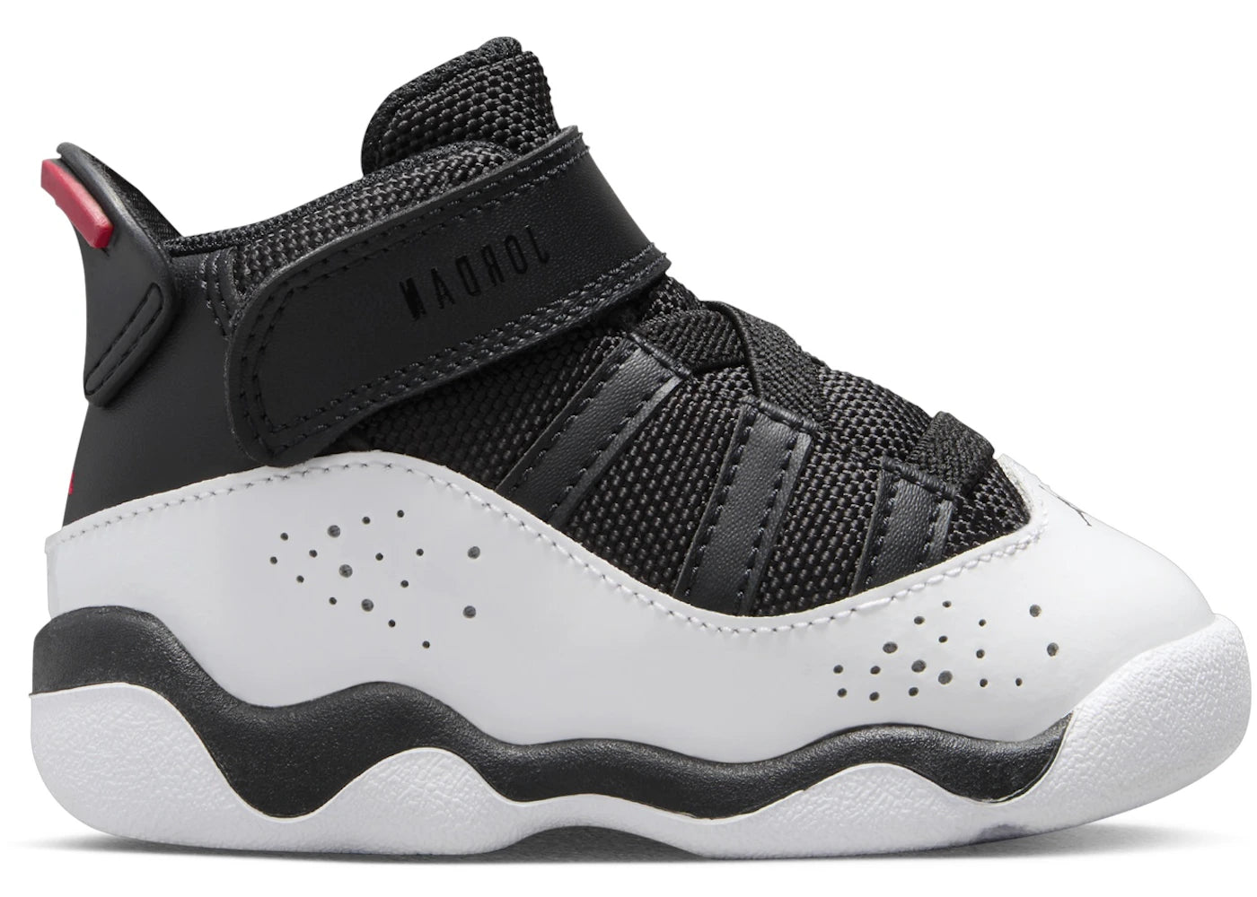 Jordan 6 Rings Black White University Red (TD)