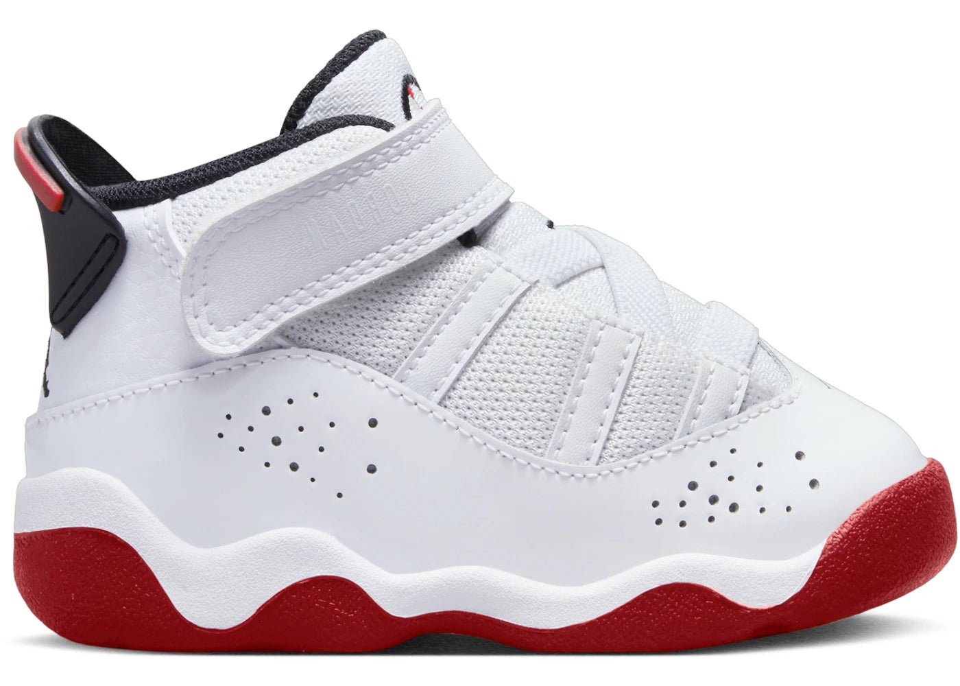 Jordan 6 Rings White Black University Red (TD)