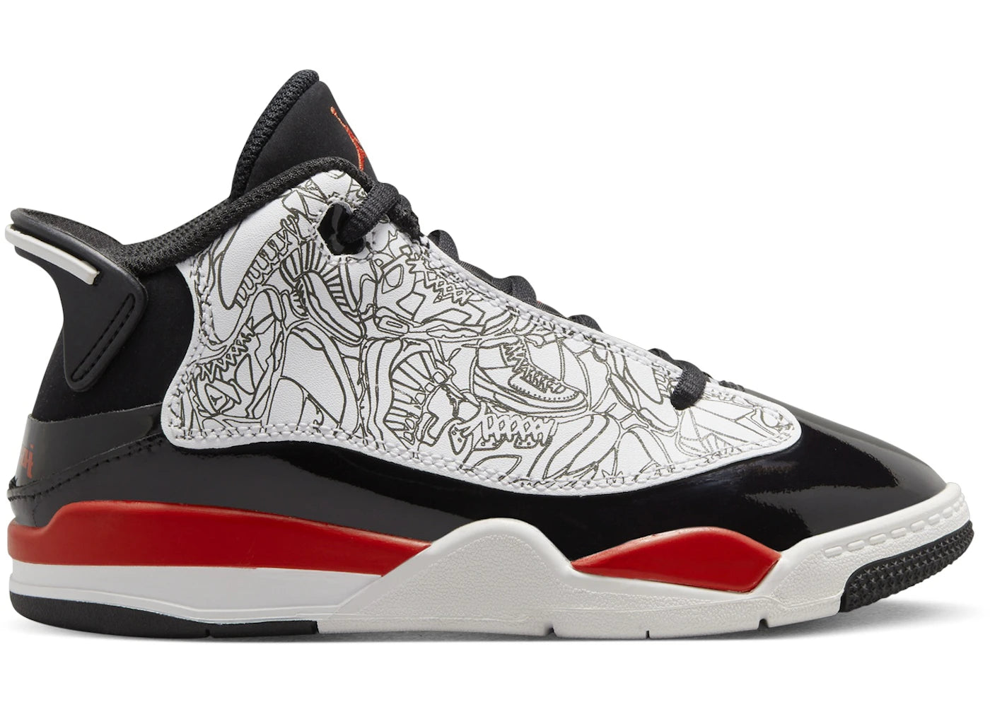 Jordan Dub Zero White Black Fire Red (PS)