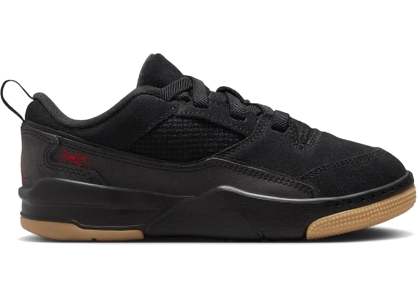 Jordan Flight Court Black Gum Medium Brown Varsity Red (PS)