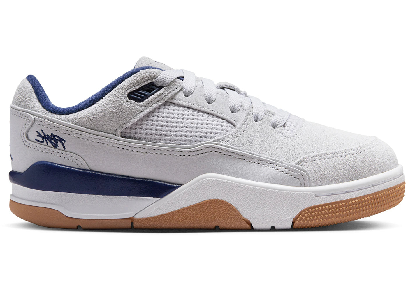 Jordan Flight Court Neutral Grey White Gum Light Brown Midnight Navy (GS)