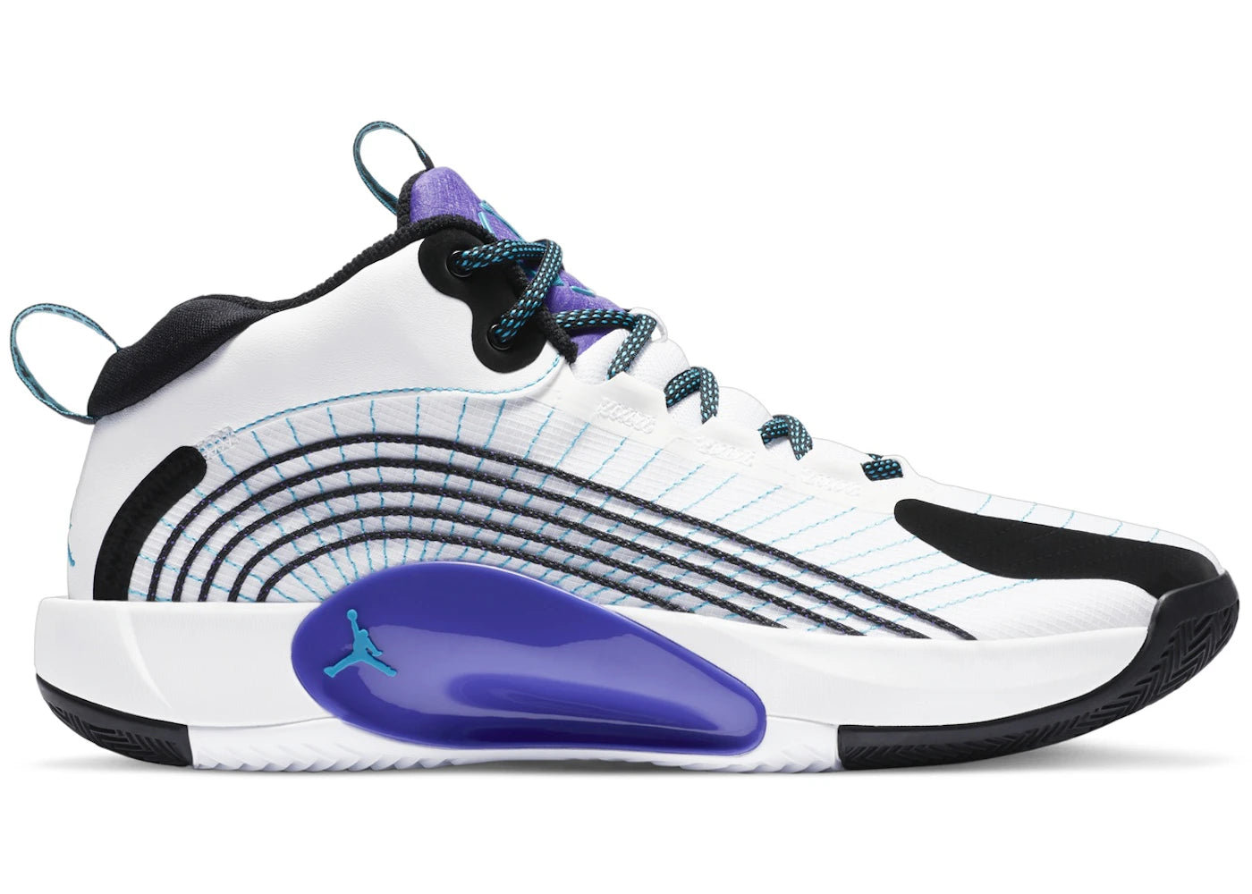 Jordan Jumpman 2021 PF White Hyper Grape Black Aquatone