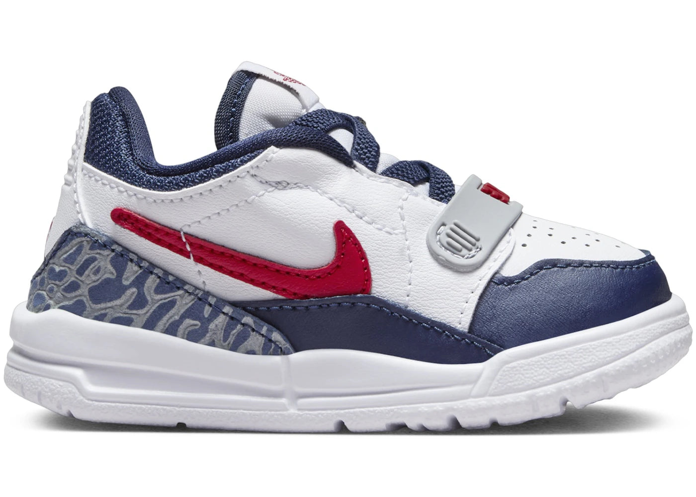Jordan Legacy 312 Low White Midnight Navy Wolf Grey Varsity Red (TD)