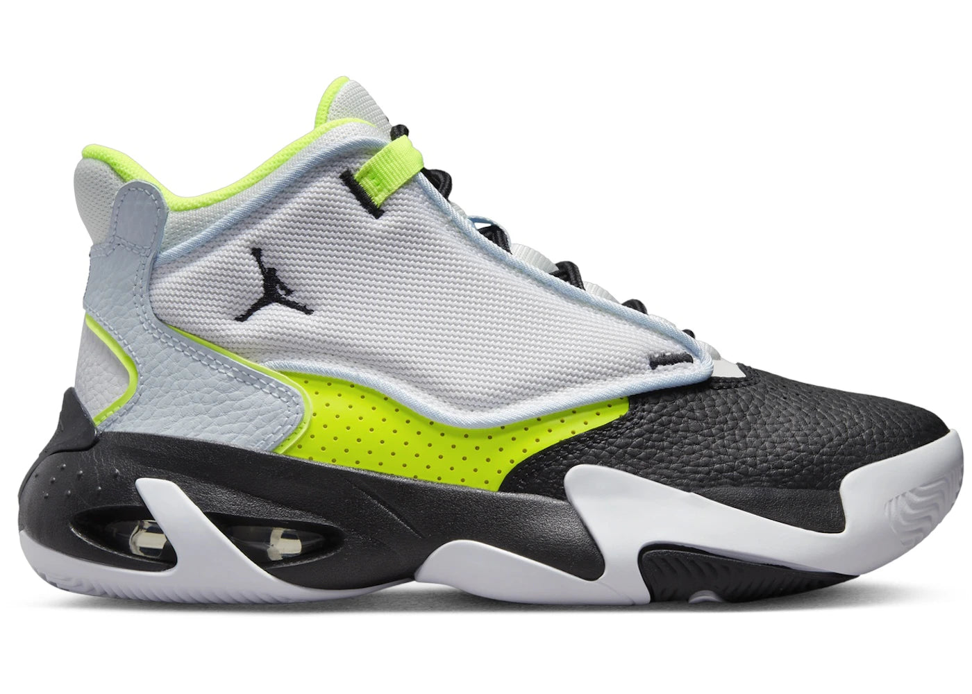 Jordan Max Aura 4 Platinum Tint Volt Blue Tint Black (GS)