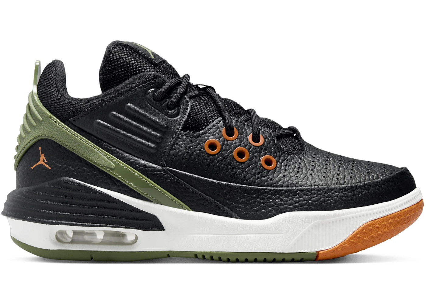 Jordan Max Aura 5 Black Bright Mandarin Sail Sky J Light Olive (GS)