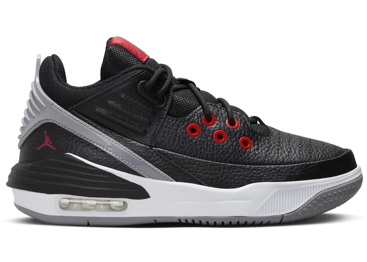Jordan Max Aura 5 Black White Cement Grey University Red (GS)