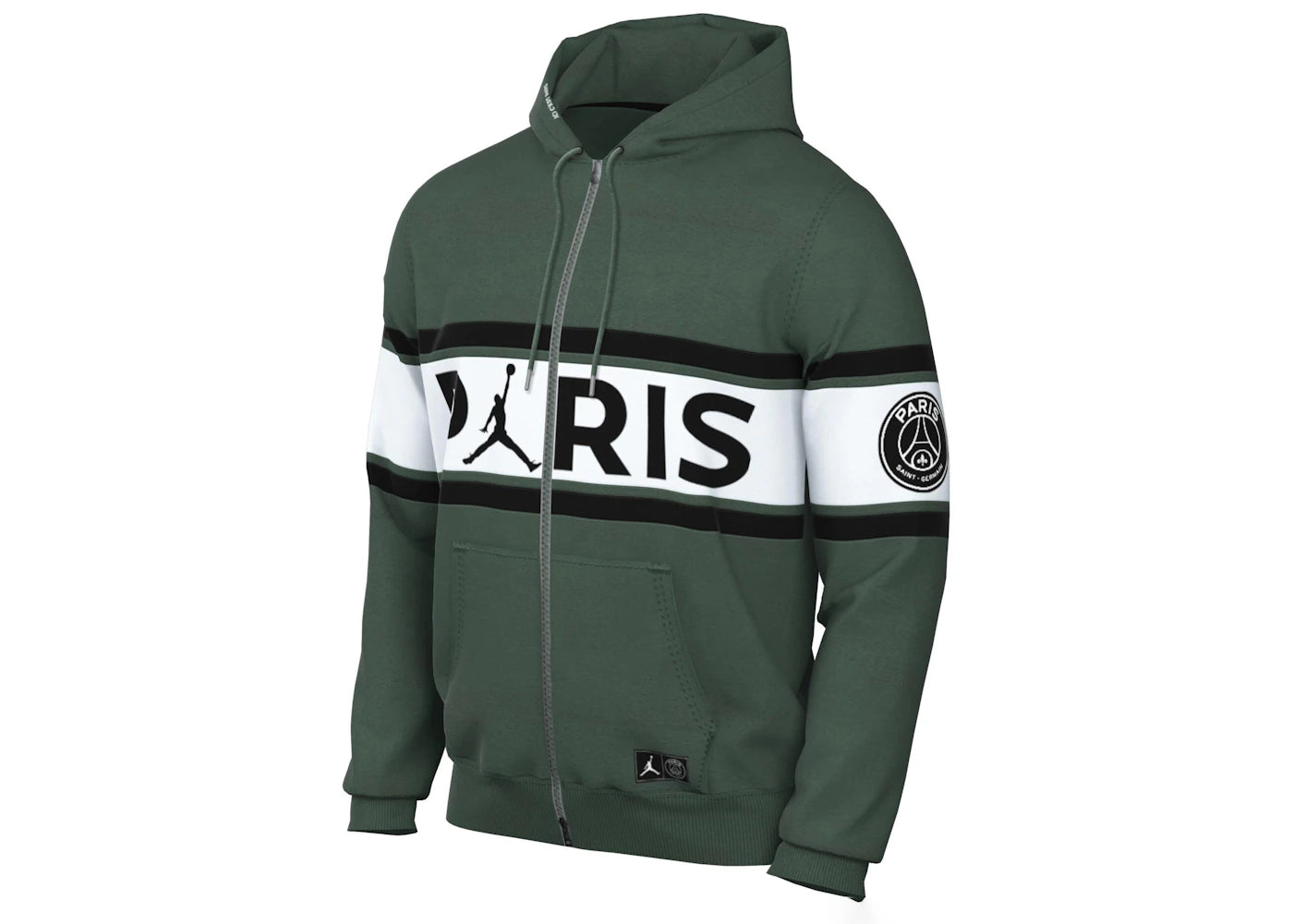 Jordan Paris Saint-Germain Full Zip Hoodie Noble Green