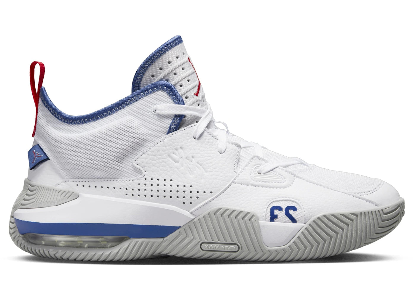 Jordan Stay Loyal 2 White University Red Light Smoke Grey True Blue