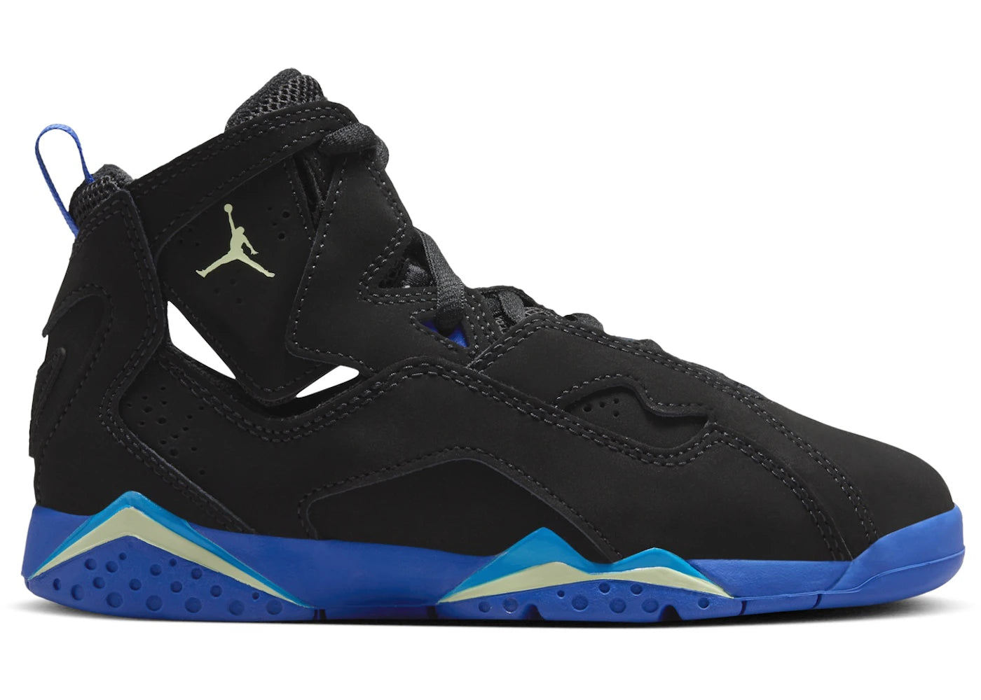 Jordan True Flight Black Hyper Royal Photo Blue Barely Volt (PS)