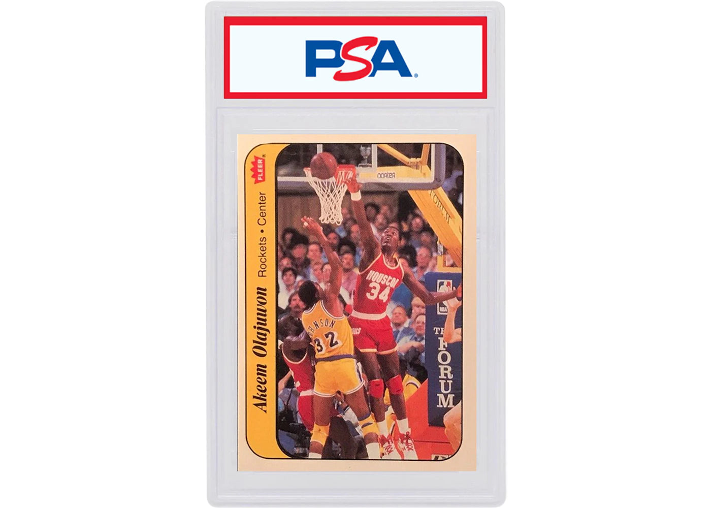 Akeem Olajuwon 1986 Fleer Sticker Rookie #9 (PSA or BGS Graded)